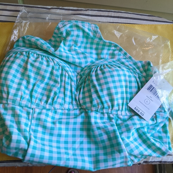 ✅️ NWT. Lauren James Aqua Mist Gingham - Picture 2 of 8